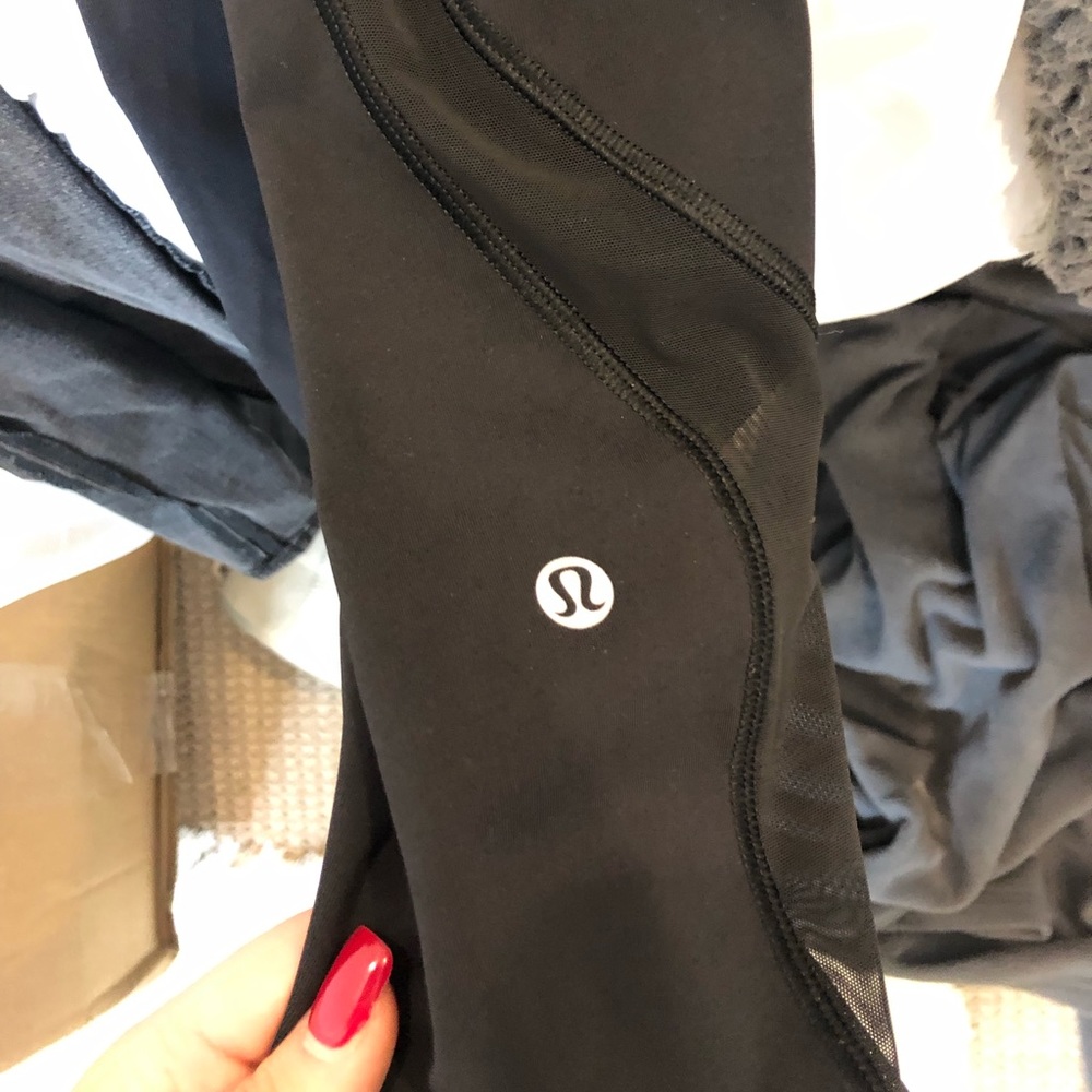 Lulu lemon leggings with mesh detailing
